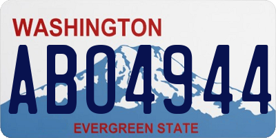 WA license plate ABO4944