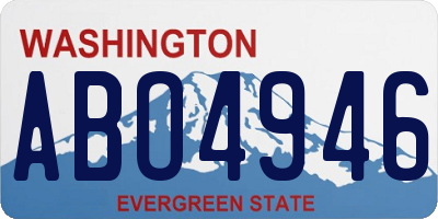 WA license plate ABO4946