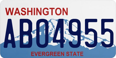 WA license plate ABO4955
