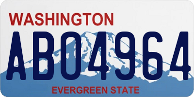 WA license plate ABO4964