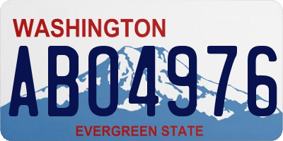 WA license plate ABO4976
