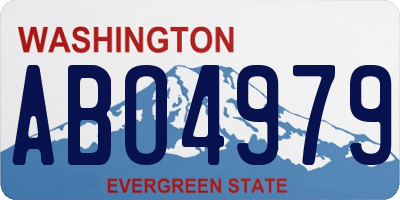 WA license plate ABO4979