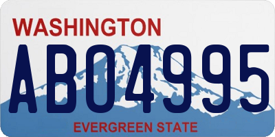 WA license plate ABO4995