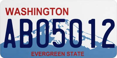 WA license plate ABO5012