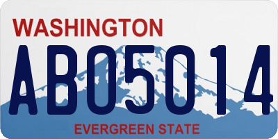 WA license plate ABO5014