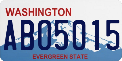WA license plate ABO5015