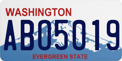 WA license plate ABO5019