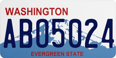 WA license plate ABO5024