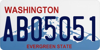 WA license plate ABO5051