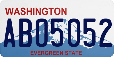WA license plate ABO5052
