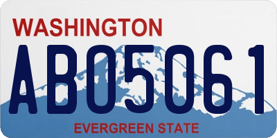 WA license plate ABO5061
