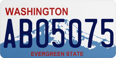 WA license plate ABO5075