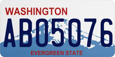 WA license plate ABO5076