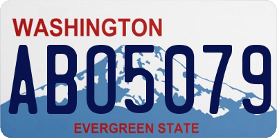 WA license plate ABO5079