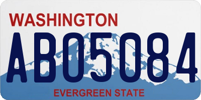 WA license plate ABO5084