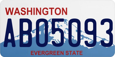 WA license plate ABO5093