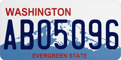 WA license plate ABO5096