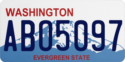 WA license plate ABO5097