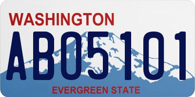 WA license plate ABO5101
