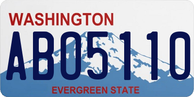 WA license plate ABO5110