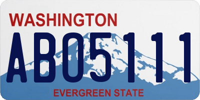 WA license plate ABO5111