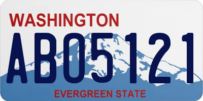 WA license plate ABO5121