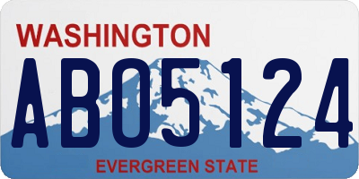 WA license plate ABO5124
