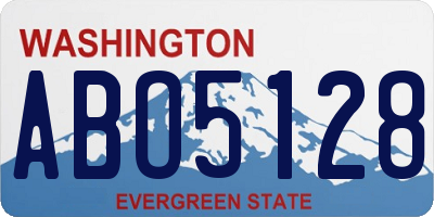 WA license plate ABO5128