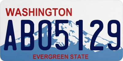 WA license plate ABO5129