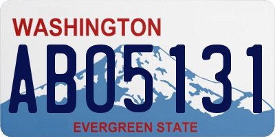 WA license plate ABO5131