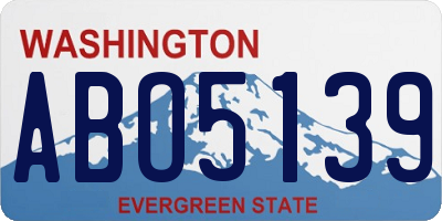 WA license plate ABO5139