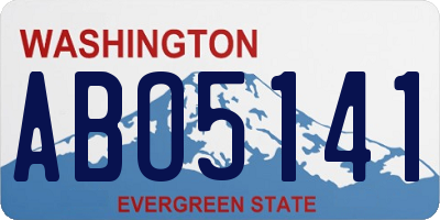 WA license plate ABO5141