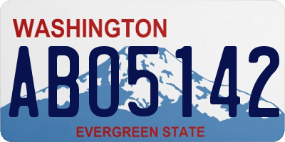 WA license plate ABO5142