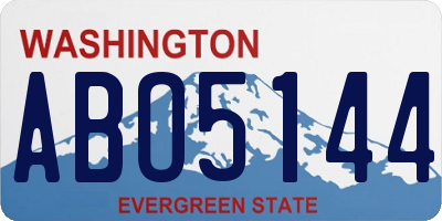 WA license plate ABO5144