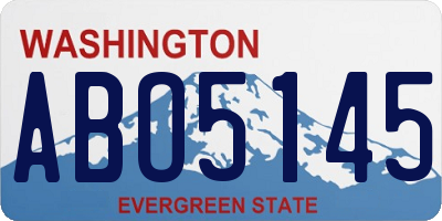 WA license plate ABO5145