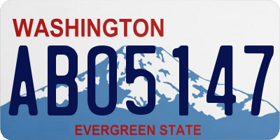 WA license plate ABO5147