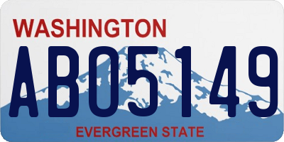 WA license plate ABO5149