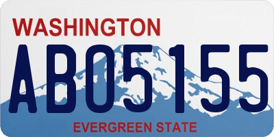 WA license plate ABO5155