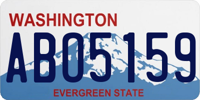 WA license plate ABO5159