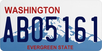 WA license plate ABO5161