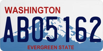 WA license plate ABO5162