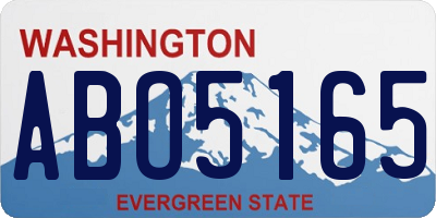 WA license plate ABO5165