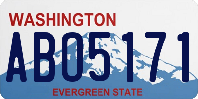 WA license plate ABO5171