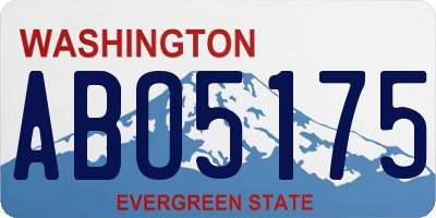 WA license plate ABO5175