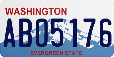 WA license plate ABO5176
