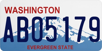 WA license plate ABO5179