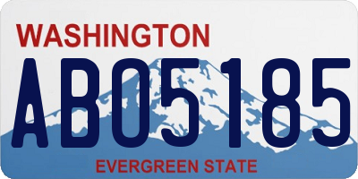 WA license plate ABO5185