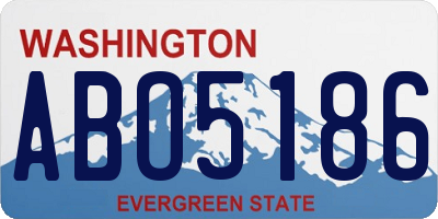 WA license plate ABO5186