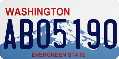 WA license plate ABO5190