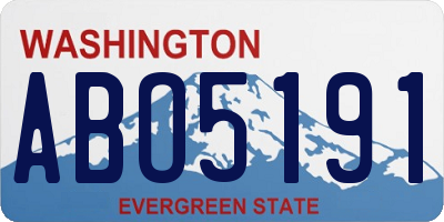 WA license plate ABO5191